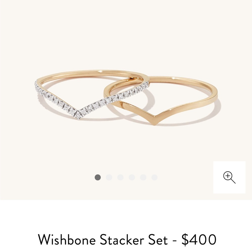 Mejuri Wishbone Stacker Set